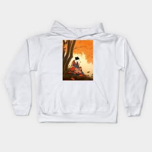 Autumn: Autumn Japanese Woman Kids Hoodie